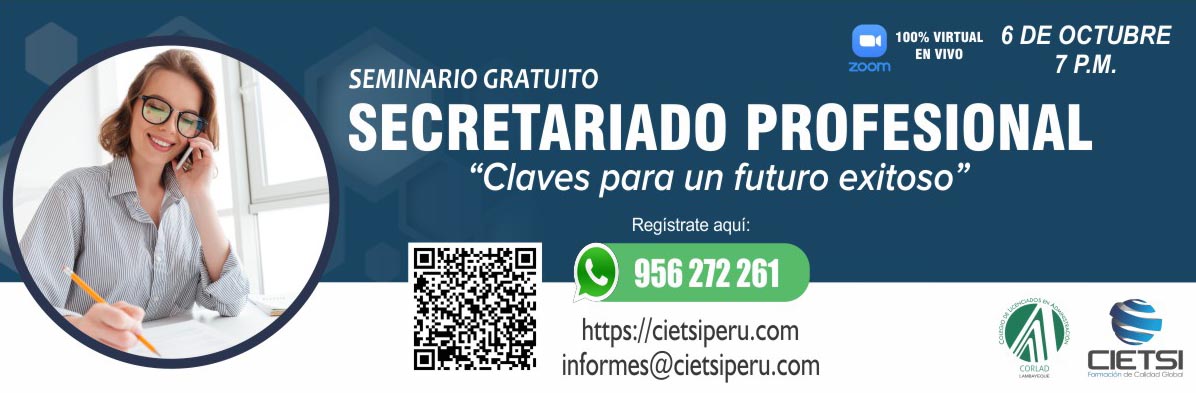 SEMINARIO GRATUITO SECRETARIADO PROFESIONAL 2023